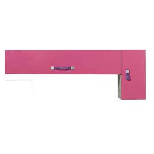 Meblar Závěsná skříňka KOMI KM11 (Adéla) 1 kus barevné provedení doplňků: rúžova