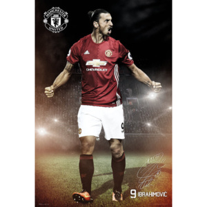 Plakát, Obraz - Manchester United - Ibrahimovic 16/17, (61 x 91,5 cm)