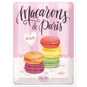 Nostalgic Art Plechová cedule Macarons de Paris 30x40cm Rozměry: 30x40cm