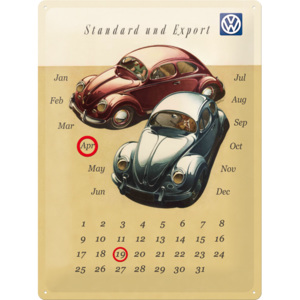 Nostalgic Art Plechová cedule Beetle kalendář 30x40cm Rozměry: 30x40cm