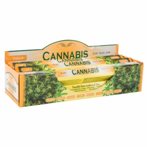 Sada 20ks vonných tyčinek-cannabis 24cm
