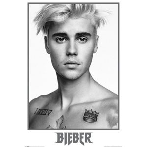 Plakát, Obraz - Justin Bieber - Bieber Black and White, (61 x 91,5 cm)