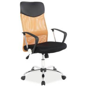 Q-025 kancelářská židle, černá/oranžová
