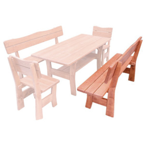 Drewmax MO263 lavice - Zahradní lavice ze smrkového dřeva, lakovaná 53x55x93cm - Dub lak