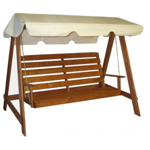 Konstrukcer - Dřevěná houpačka, 3 místa k sedění (dřevo)