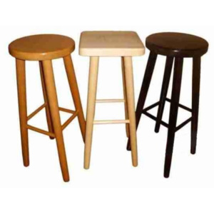 Dřevěná stolička vysoká barová 70 cm Ořech tmavý