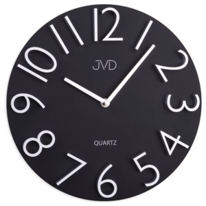 Dřevěné luxusní designové černé hodiny JVD HB22.1 (HB22.1 z materiálu MDF)