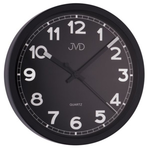 Černo / bílé luxusní moderní hodiny JVD quartz HA12.2