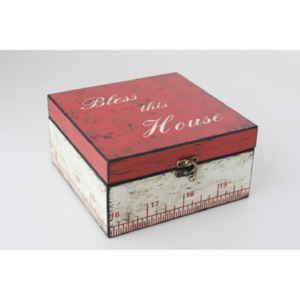 Dřevěná krabice "BLESS t.HOUSE" 20x20x11
