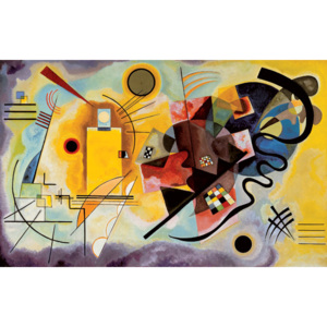 Obraz, Reprodukce - Žlutá, červená, modrá, Kandinsky, (90 x 60 cm)