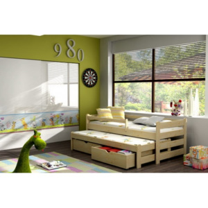 Dětská postel s výsuvnou přistýlkou DPV 001 180 x 80 cm
