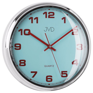 Luxusní modré nástěnné hodiny JVD sweep HA4.1 (kovový vzhled)