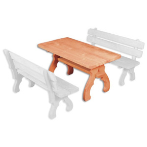 Drewmax MO106 stůl - Zahradní stůl z masivního smrkového dřeva 150x73x75cm - Dub