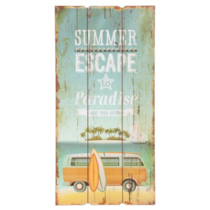 Dřevěná cedule Summer escape paradise - 30*2*60 cm Clayre & Eef
