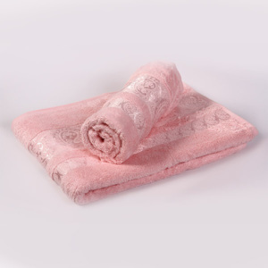 Bambusový ručník Bella - světle růžový ruc