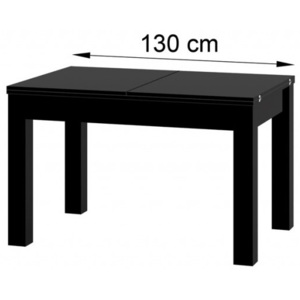 Jídelní stůl AGRON (černý) (Moderní rozkládací jídelní stůl dostupný v několika barevných variantách)