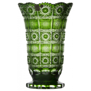 Váza Paula, barva zelená, výška 255 mm