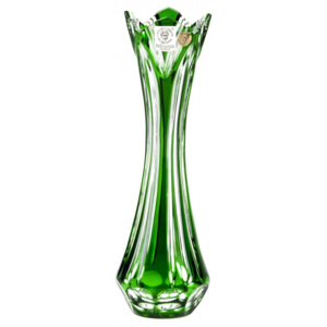Váza Lotos, barva zelená, výška 205 mm