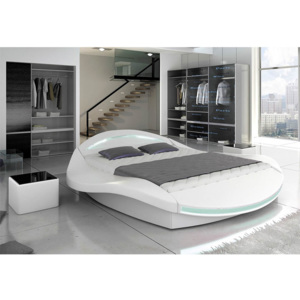Manželská postel FERRO (160x200) AKCE + (Komplet moderní manželská postel včetně úložného prostoru a roštu)