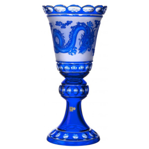 Váza Drak, barva modrá, výška 505 mm