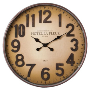 Hodiny Hotel La Fleur - Ø 60*6 cm Clayre & Eef