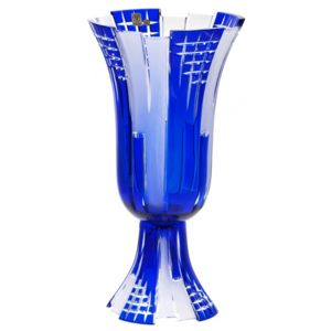 Váza Metropolis, barva modrá, výška 390 mm