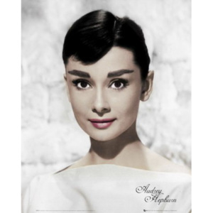 Plakát Audrey Hepburn - White