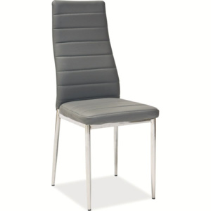 Casarredo *Jídelní čalouněná židle HRON-261 sv. šedá/chróm