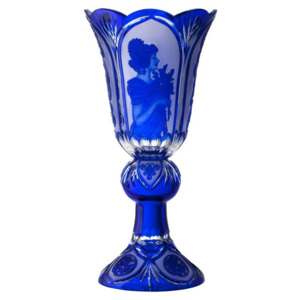Váza Mucha, barva modrá, výška 505 mm