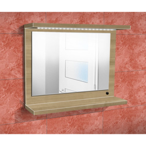 Závěsná koupelnová skříňka se zrcadlem K12 barva skříňky: marbella 9755, barva dvířek: marbella lamino