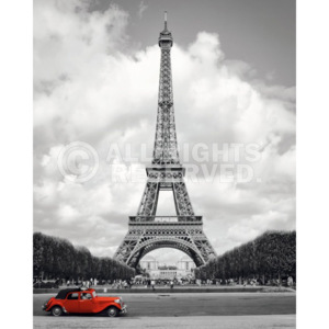 Plakát Paris - Red Car