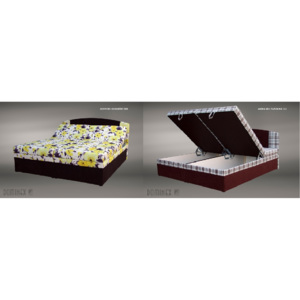 Postel IZABELA (140x200) - výběr z potahů (Moderní manželská postel s úložným prostorem)
