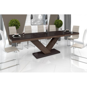 Jídelní stůl VICTORIA, hnědý/dub (Luxusní jídelní stůl s velkou paletou výběru barevného provedení)