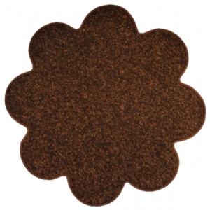 Vopi koberce Květinový koberec Eton hnědý - 120x120 kruh cm