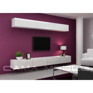 Obývací stěna VIGO 13, bílá, SKLADEM (Moderní systém obývací stěny)