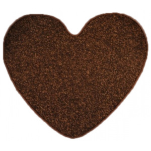 Vopi koberce Kusový koberec Eton Srdce hnědý - 100x120 - srdce