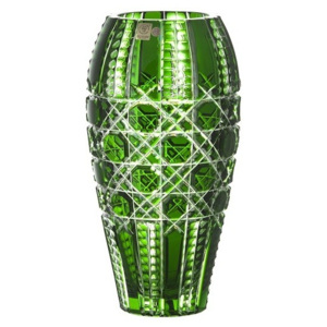 Váza Octagon, barva zelená, výška 310 mm