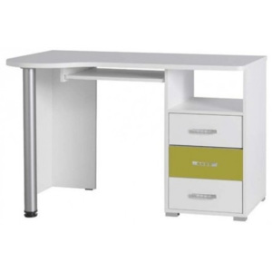 Psací a PC stůl MEMO 11 - bílá/zelená (Psací a PC stůl ze systémového nábytku Memo)