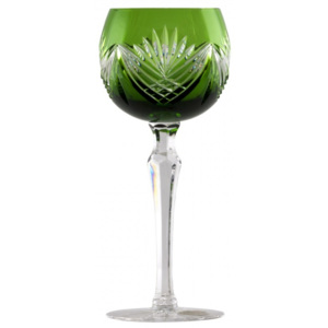 Sklenice na víno Janette, barva zelená, objem 190 ml