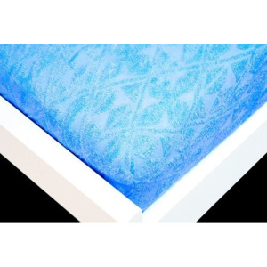 Prostěradlo žakár 200 x 220 cm modré