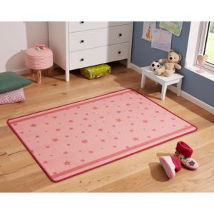 Hanse Home Dětský koberec Srdíčka a kytičky, 100x140 cm - růžový