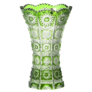 Váza Paula II, barva zelená, výška 180 mm