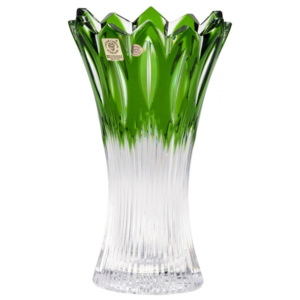Váza Flame, barva zelená, velikost 205 mm