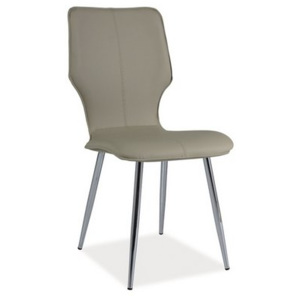 Jídelní židle H-676 (mokka) (Moderní jídelní židle v kombinaci kovu a)
