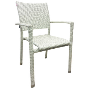 Designová zahradní židle Bond, bílá