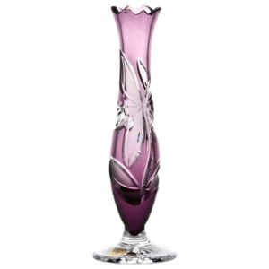 Váza Linda III, barva fialová, výška 230 mm