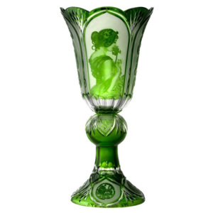 Váza Mucha, barva zelená, výška 505 mm