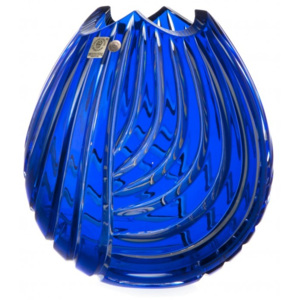 Váza Linum, barva modrá, výška 210 mm