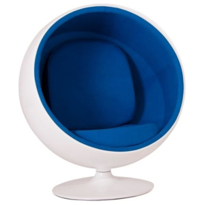 Designové křesílko Ball Chair, bílá/modrá 40917 CULTY