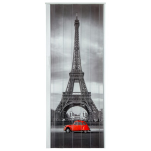 Shrnovací dveře plastové plné s potiskem Eiffelova věž Paříž 83 cm, 201,5 cm